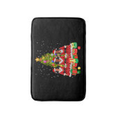 American African Christmas Santa Claus Black Girls Badematte (Vorderseite Vertikal)