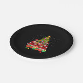 American African Christmas Santa Claus Black Girls Pappteller (Schrägansicht)