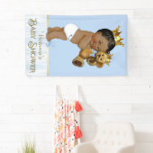 American African Prince Teddy Bear Baby Shower Banner (Insitu)