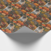 American Akita Autumn Harvest Erntedank Geschenkpapier (Ecke)