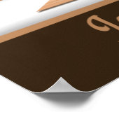 American Akita Bed and Breakfast Vintage Kunst Poster (Ecke)