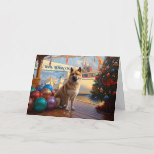American Akita Christmas Cruise: Pawsome Holiday Karte