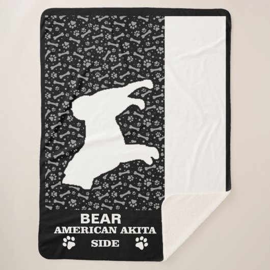 American Akita Funny Side of Bed Sherpadecke (Vorderseite)
