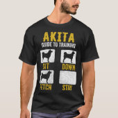 American Akita Guide To Training Dog Mom Dad T-Shirt (Vorderseite)