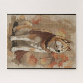 American Akita Hund aus Fairy Jahrbuch 2 Puzzle (Horizontal)