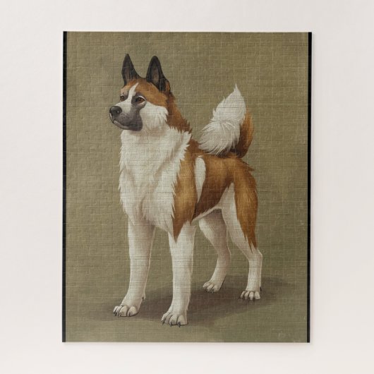 American Akita Hund aus Fairy Tale Buch 3 Puzzle (Vertikal)