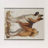 American Akita Hund aus Fairy Tale Buch 4 Puzzle (Horizontal)