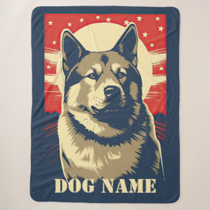 American Akita Patriotic Personalisiert Sherpadecke