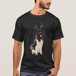 American Akita Reindeer Dog zu Weihnachten T-Shirt