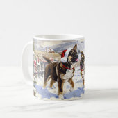 American Akita Weihnachten Kaffeetasse (Vorderseite Links)