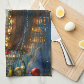 American Akita Weihnachtsfest Reise Geschirrtuch (Viertel Falte)