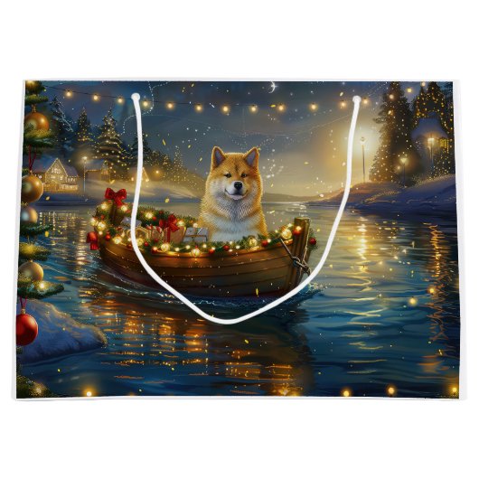 American Akita Weihnachtsfest Reise Große Geschenktüte (Vorderseite)
