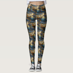 American Akita Weihnachtsfest Reise Leggings