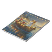 American Akita Weihnachtsfest Reise Notizblock (Rotiert)