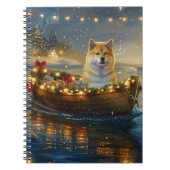 American Akita Weihnachtsfest Reise Notizblock (Vorderseite)