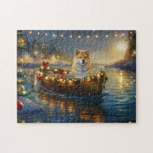 American Akita Weihnachtsfest Reise Puzzle