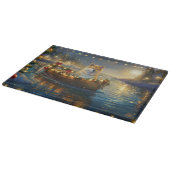 American Akita Weihnachtsfest Reise Schneidebrett (Ecke)