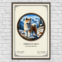 American Akita Zoology Series Poster