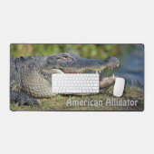 American Alligator Fotografic Wildlife Schreibtischunterlage (Tastatur & Maus)