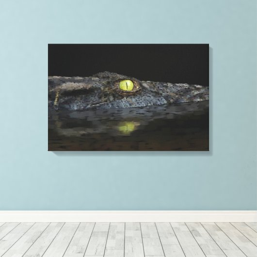 American Alligator Leinwanddruck (Insitu (Holzboden))