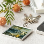 American Alligator portrait Happy Valentines Schlüsselanhänger (Seite)