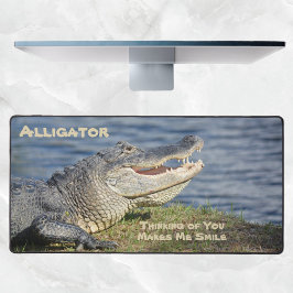 American Alligator Wildlife Fotografy Closeup Schreibtischunterlage