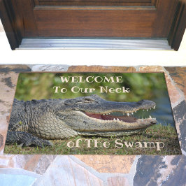 American Alligator Wildlife Fotografy Welcome Fußmatte