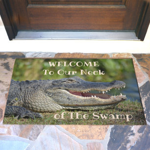 American Alligator Wildlife Fotografy Welcome Fußmatte