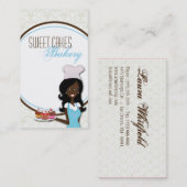 American American Baker Cup Cakes Business Card Visitenkarte (Vorne/Hinten)