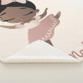 American American Ballerina mit Bow, Pink und Beig Sherpadecke (3/4)