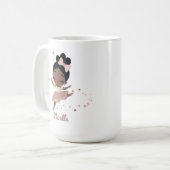 American American Ballerina mit Bow, Rose Gold Kaffeetasse (Vorderseite Links)