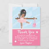 American American Ballerina Pink Geburtstag Vielen Dankeskarte (Vorderseite)