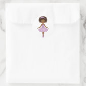 American American Ballerina Round Sticker (Tasche)