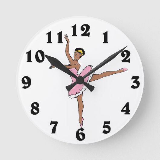 American American Ballerina Wall Clock Runde Wanduhr (Vorderseite)