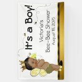 American American Boy Bee Baby Shower Banner (Vertikal)