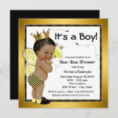 American American Boy Bee Baby Shower Einladung (Vorne/Hinten)