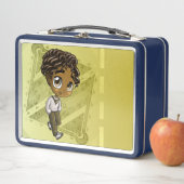 American American Boy Curly Hair Metal Lunchbox (Beispiel)