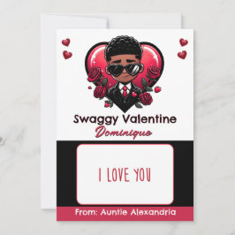 American American Boy Valentine Gift Card/Candy Einladung