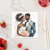 American American Bridal Couple Serviette (Beispiel)