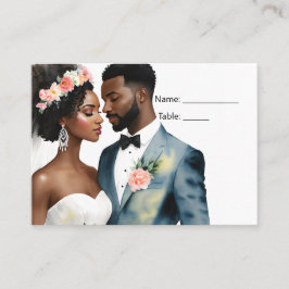 American American Bridal Couple Wedding Platzkarte