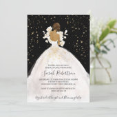 American American Bride, Wedding Dress, Bridal Einladung (Stehend Vorderseite)