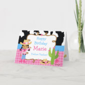 American American Cowgirl Western Birthday Party Karte (Vorderseite)