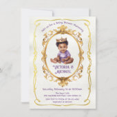 American American Gold Prince Baby Dusche Einladung (Vorderseite)
