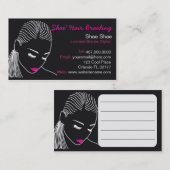 American American Hair Braider Salon Business Card Visitenkarte (Vorne/Hinten)