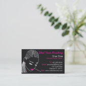 American American Hair Braider Salon Business Card Visitenkarte (Stehend Vorderseite)
