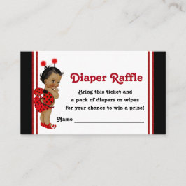 American American Ladybug Diaper Raffles Tickets Begleitkarte
