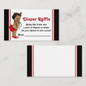 American American Ladybug Diaper Raffles Tickets Begleitkarte (Vorne/Hinten)