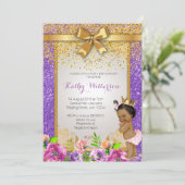 American American Lila Baby Showcard Einladung (Stehend Vorderseite)