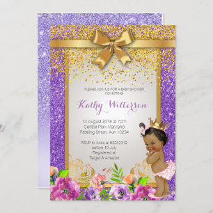 American American Lila Baby Showcard Einladung