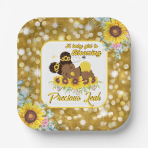 American American Sunflower Baby Showroom sein Mäd Pappteller